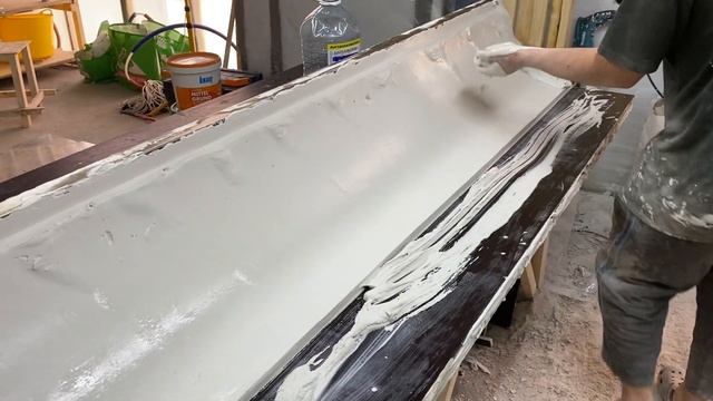 Протяжка БОЛЬШОГО гипсового карниза. смотреть онлайн