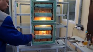 Тушение электрошкафа автоматическим огнетушителем FR 2.5