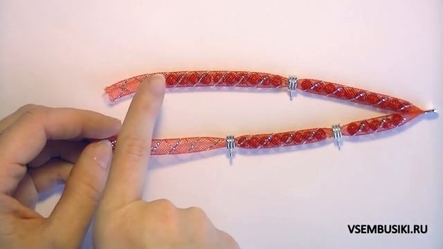 Как сделать браслет из сетки и бусин своими руками. Мастер класс смотреть онлайн