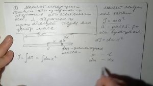 Расчет момента инерции тонкого стержня