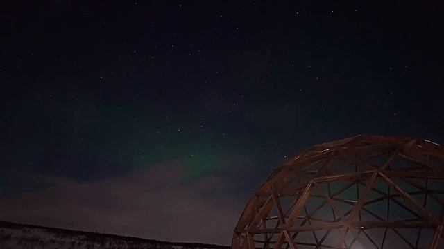 Aurora Village Murmansk вчера 23:30 видео таймлапс  #aurora Аврора Вилладж #северноесияние
