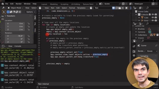 Beginner Blender Python Tutorial: Rolling Cube (Part 1)