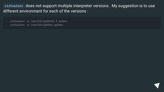 Create a virtualenv with both python2 and python3