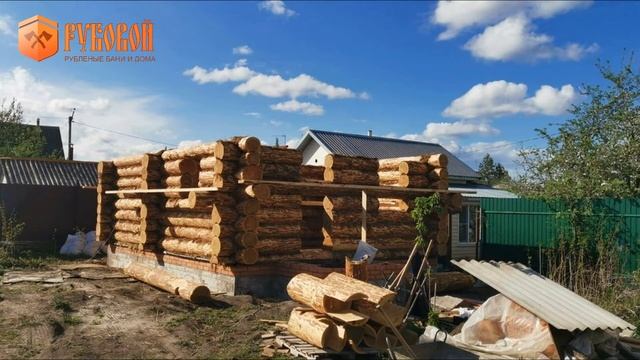 Сруб из лиственницы 6 на 8 м. Крыша по технологии Post and Beam. Цена 867 574 руб. смотреть онлайн