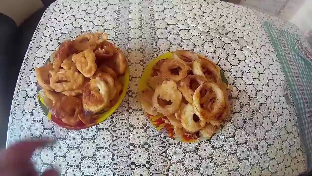 Очень вкусный рецепт, Кольца Кальмара в пивном кляре. 2016г. Beer battered squid rings