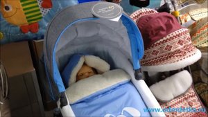 Конверт прогулочный меховой "Зайчик" (тм "Сонный гномик")