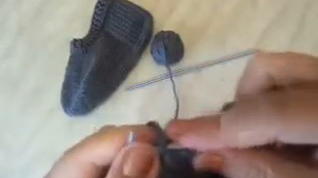 Видео вязание спицами тапочки шаг 2 смотреть онлайн