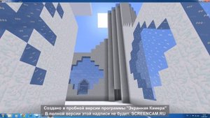 Minecraft постройка ледяного замка