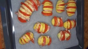 Запеченный Картофель с Беконом, Картошка Гармошка