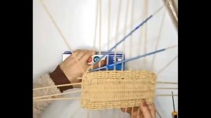 Прямоугольная корзинка Алиса. Плетение из бумажной лозы для начинающих. Все необходимое - в наборе.