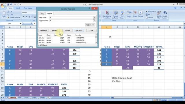 Microsoft Excel Tutorial 7
