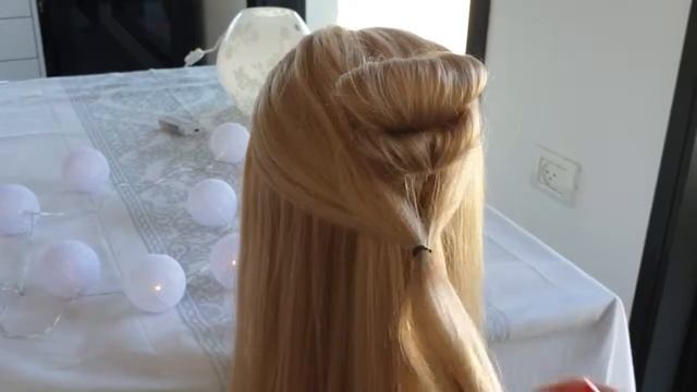 ПрОСТАЯ прическа из резинок на праздник и на каждый день.?simple hairstyle with rubber bands?♀️❤ смотреть онлайн