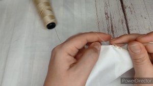 Обвязка края ткани крючком
