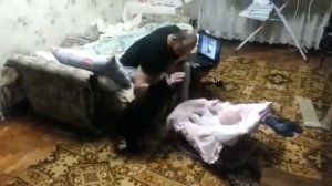 Кот защищает ребенка