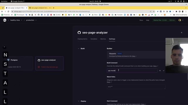 Как задеплоить проект на сервер RAILWAY Как задеплоить САЙТ проект Flask + PostgreSQL на сервер