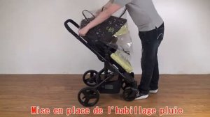 bebeachat.com : poussette bébé 4 roues combiné 2 en 1 + siège auto cosy Groupe 0+ Réf.C260