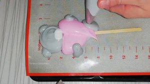 БЕЗЕ на Палочке МИШКА к 14 Февраля