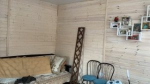 Окрашивание вагонки, стульев и стола