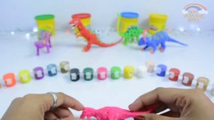 Раскраска динозавров компиляции T-Rex | Раскраски для детей видео | Цвета для детей учиться