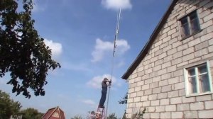 Неудачная установка мачты 15 метров