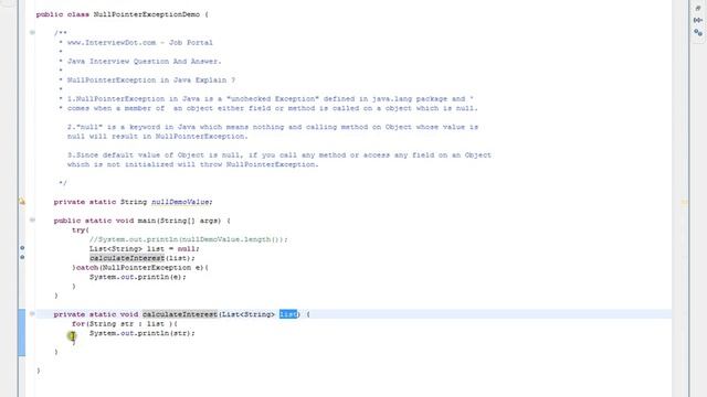 What is NullPointerException In Java