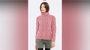 Белый свитер с горлом женский