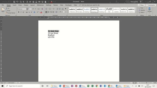 How to use Microsoft Word's mail merge feature to merge into individual files.