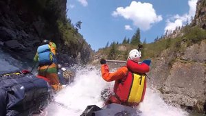 Башкаус порог 116 каньон Глубокий | Rafting the rapids 116 in canyon "Deeper" on the Bashkaus river