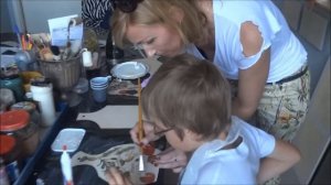 Декупаж разделочной доски.Мастер-класс для детей с Еленой Филатовой.