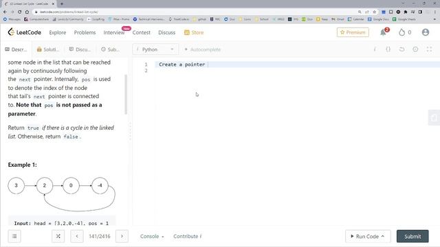 141. Linked List Cycle - JavaScript LeetCode Solution смотреть онлайн
