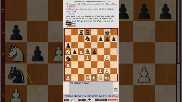 Chess Bundesliga 2022-2023 || Pavel Eljanov vs Parham Maghsoodloo