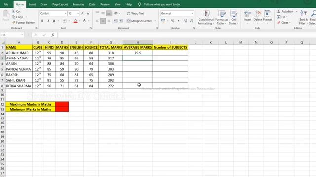 5 Basic Formulas in Excel | SUM | AVERAGE | COUNT | MAXIMUM | MINIMUM | Study with DY Official