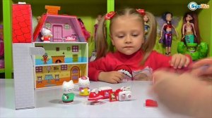 ✔Hello Kitty. Ярослава распаковывает домик для Хелло Китти / Unboxing toys / Video for kids ✔