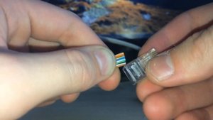 Перекрестное обжатие кабель LAN витая пара RJ-45 8PIN CROSSOVER