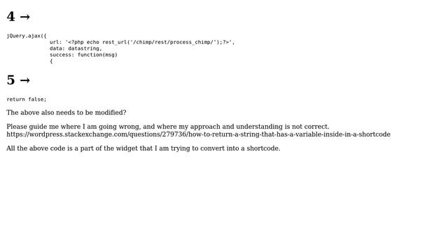 Wordpress: How to return a string that has a jQuery and Ajax inside in a shortcode? смотреть онлайн