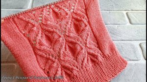 ПРОСТОЙ И СУПЕР ЭФФЕКТНЫЙ ВАРИАНТ - ШИКАРНЫЙ ЦВЕТОЧНЫЙ ЯПОНСКИЙ АЖУРНЫЙ УЗОР СПИЦАМИ