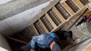 Заливка железобетонной лестницы на второй этаж