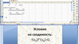 12 Метод Ньютона (Метод касательных) Excel Calc Численные методы решения нелинейного уравнения