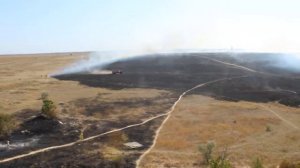 Пожар возле жилого дома в Новоозерном. 12.08.17.