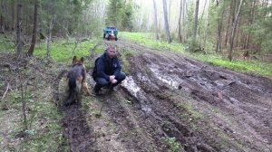 Мотоблок как внедорожник. Безопасная прогулка по дремучему лесу. шины MRL. МТЗ Weima WM188F 13л/с