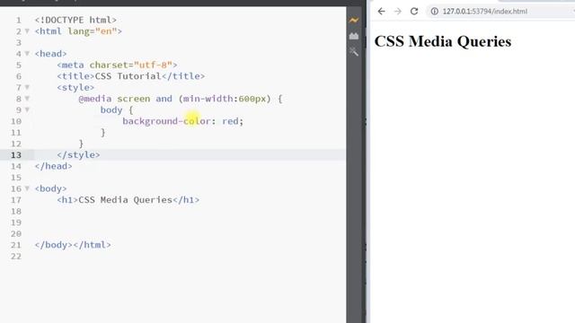 #52 CSS Media Queries | Media Queries Syntax | Media Types | CSS Tutorial