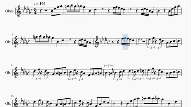 Oboe Sheet Music: How to play Take Five by Dave Brubeck