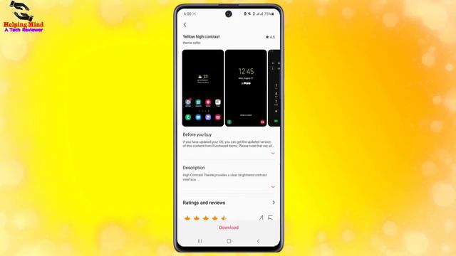 High Contrast Mode : How To Download High Contrast Theme in Samsung Galaxy Phone @HelpingMind смотреть онлайн