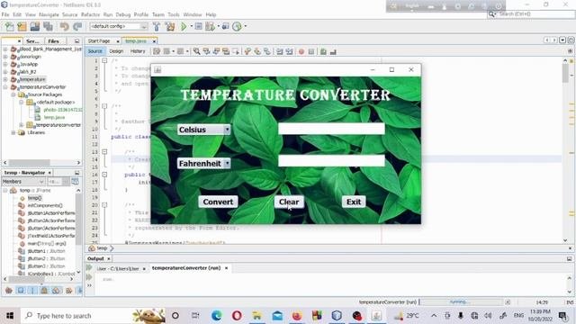 Temperature Converter || Java Swing