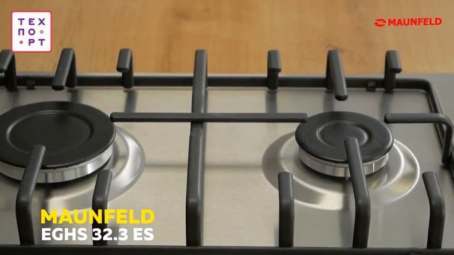 Газовая варочная панель MAUNFELD EGHS 32 3ES нержавеющая сталь смотреть онлайн