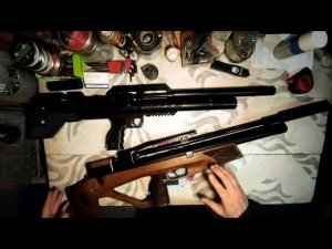 Сравнение габаритов КрюгерГан с 580ой дудкой и Егеря