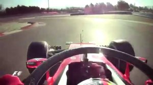 Onboard - Vettel with Halo head protection in Barcelona 2016