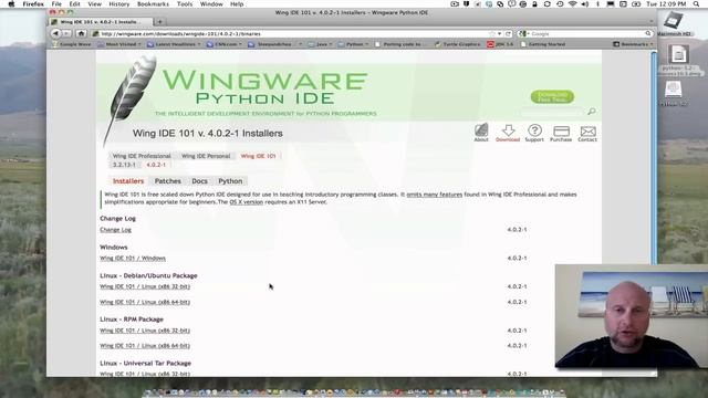 Installing Python and Wing IDE 101 on Mac OS X