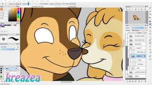 PAW Patrol Valentine Special 2019 - Chase x Skye, Marshall x Everest (Speedpaint/ Timelapse)