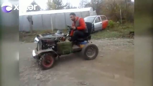 800 manat xərc çəkdi, traktor hazırladı - 100 km/saat sürət yığa bilir